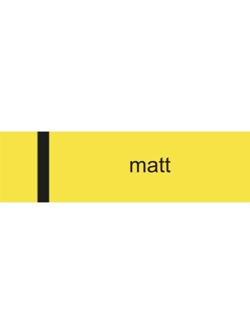 Gravírozott névtábla matt-sárga, fekete betűvel